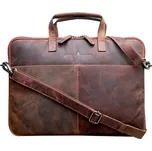 Kožená taška na notebook Greenwood Fred S hnědá
