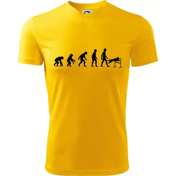 Evoluce agility muž - Dětské triko sportovní (dresovina) - 134 cm/8 let ( Žlutá )
