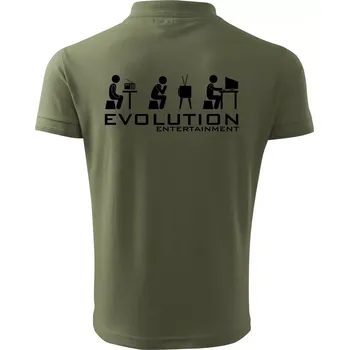 Pánská košile Evoluce zábavy - Polokošile pánská Pique Polo 203 - 3XL ( Khaki )