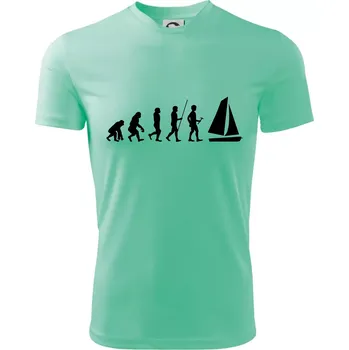 Evoluce plachtění - Dětské triko sportovní (dresovina) - 146 cm/10 let ( Mátová )