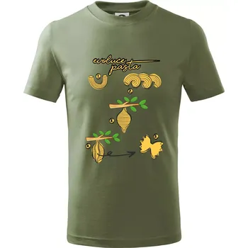 Chlapecké tričko Evoluce pasta - Tričko dětské bavlněné - 158 cm/12 let ( Khaki )