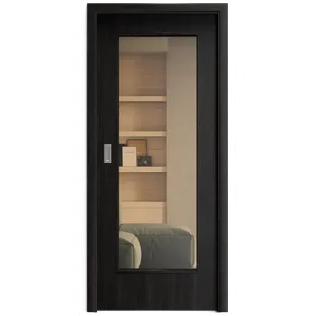 Interiérové dveře SAPELI ELEGANT KOMFORT M40 - CPL LAMINÁT - POSUVNÉ DVEŘE VČ. ZÁRUBNĚ - Ořech královský Průchozí šířka (cm): 90, Průchozí výška (cm): 197, Typ skla: Planibel bronz