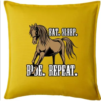 Polštář Eat Sleep Ride Repeat Western - Polštář 50x50 - 50x50 - Pouze potah ( Žlutá )