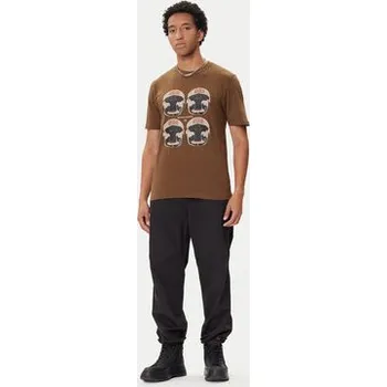 Pánská móda HUGO T-Shirt Diboxer 50542560 Hnědá Regular Fit XL