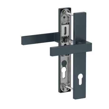 Dveřní kování Hliníková sada se štítem klika/klika, RAL7016 matná