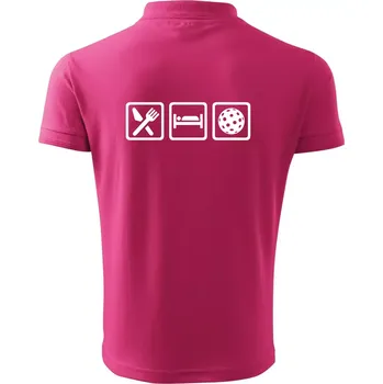 Pánská košile Eat sleep florbal v řadě - Polokošile pánská Pique Polo 203 - XL ( Purpurová )