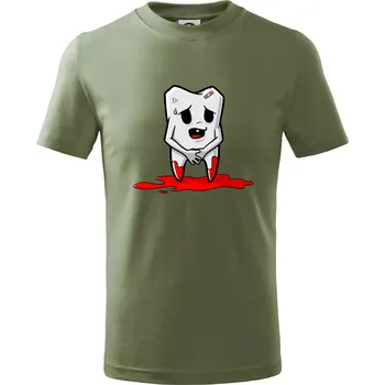 Dětská móda Vytržený zoubek - Tričko dětské bavlněné - 134 cm/8 let ( Khaki )