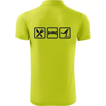 Pánská košile Eat sleep koloběh - koloběžka - Polokošile Victory sportovní (dresovina) - 2XL ( Limetková )