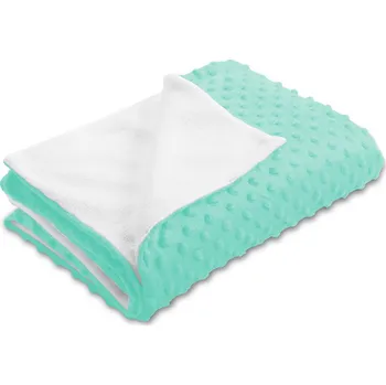 deka Dětská oboustranná deka Minky puntíky/Polar MKP-003 Mintová 75x100 cm