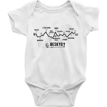 Kojenecké oblečení Profil Beskydy - Body kojenecké s krátkým rukávem - Krátký r. 12-18 měs ( Bílá )