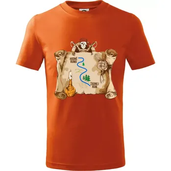 Cesta rumu - Tričko dětské bavlněné - 98 cm / 2 roky ( Oranžová )