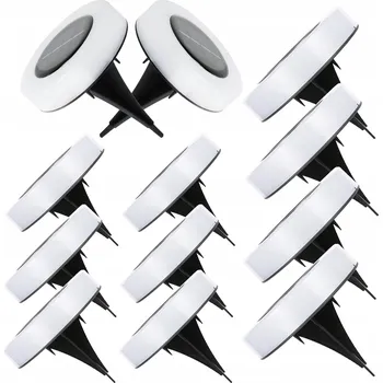 Venkovní osvětlení Solární Zahradní Lampa LED Nájezdová Zemní Disk se Soumrakovým Senzorem 3000K