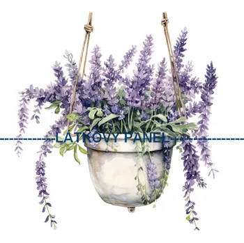 Látkový panel - Levandule - LE-77 Velikost: 35x35cm, Materiál: Teplákovina nepočesaná