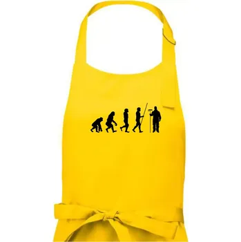 Kuchyňská zástěra Evoluce malíř pokojů - Dámská zástěra na vaření - Univerzální velikost ( Žlutá )