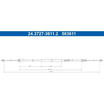 Lanko parkovací brzdy Lanko ruční brzdy ATE 24.3727-3611.2