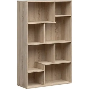 regál Praktický regál nízký do ložnice Tetrix - Black Red White - BRW Dub Sonoma 87.5x140 cm