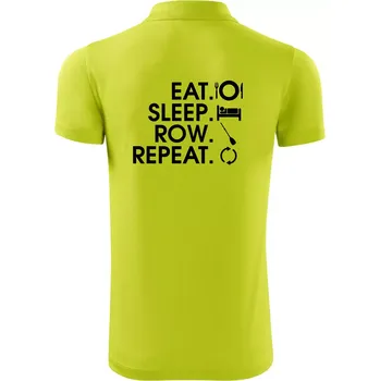 Pánská košile Eat sleep row repeat - Polokošile Victory sportovní (dresovina) - 3XL ( Limetková )