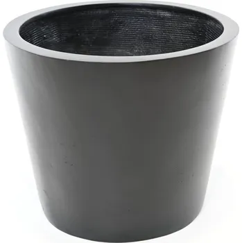Květináč Luxusní KVĚTINÁČ FIBER KUŽEL ČERNÝ 59x49cm