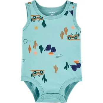 Kojenecký body CARTERS CARTER'S Body bez rukávů Blue Jeep kluk 18m