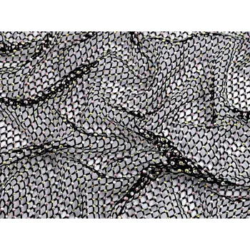 Síťovina s kamínky – pružná METRÁŽ - 4 černá AB