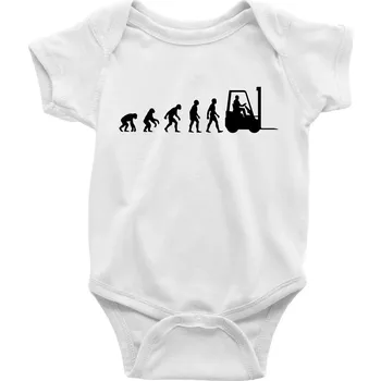 Kojenecký body Evoluce ještěrka - Body kojenecké s krátkým rukávem - Krátký r. do 3 měs ( Bílá )