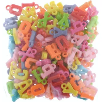 Dětské navlékací korálky Korálky Písmena 40 g mix barev + silon 2 m