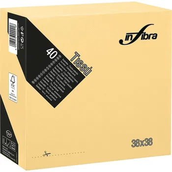 Papírový ubrousek INFIBRA Papírové ubrousky Linea slonová kost 2vrstvy 38x38cm - 40ks