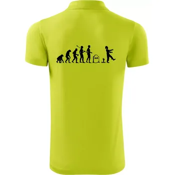 Pánská košile Evoluce Zombie (Hana-creative) - Polokošile Victory sportovní (dresovina) - 3XL ( Limetková )