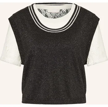 Dámské tričko Liu Jo Dámské Úpletové Tričko S Třpytivou Přízí A Krajkou,...