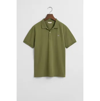 Dívčí košile POLOKOŠILE GANT SHIELD SS PIQUE WASHED OLIVE