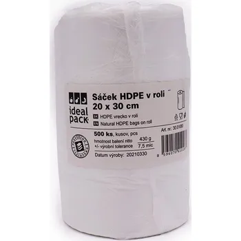 Sáček na potraviny Mikroténový sáček 20 x 30 cm 500 ks/role