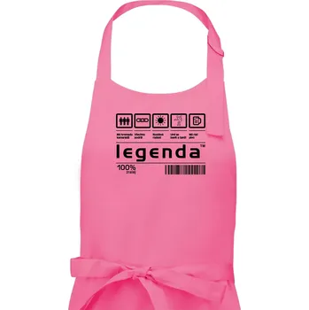 Kuchyňská zástěra Čárový kód - Legenda - Dámská zástěra na vaření - Univerzální velikost ( Růžová )