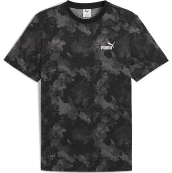 Pánské triko Puma ESSENTIALS CAMO AOP TEE L Černá, Tmavě šedá, Bílá