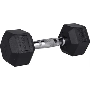 Fitforce Jednoruční šestihranná činka FDBB 5 KG 5 kg Stříbrná, Černá