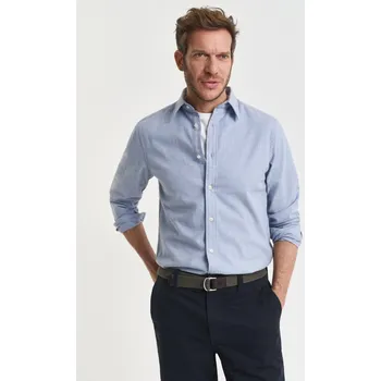 Pánské oblečení KOŠILE GANT REG FLANNEL MELANGE SHIRT LT BLUE MELANGE