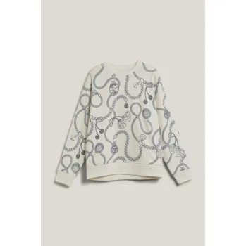 Dámská mikina MIKINA GANT SAILING PRINT C-NECK SWEAT CREAM