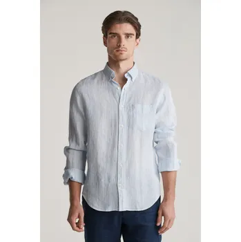 Pánská košile KOŠILE GANT REG LINEN STRIPE SHIRT CAPRI BLUE