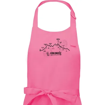 Kuchyňská zástěra Profil Krkonoše - Pánská zástěra na vaření - Univerzální velikost ( Růžová )