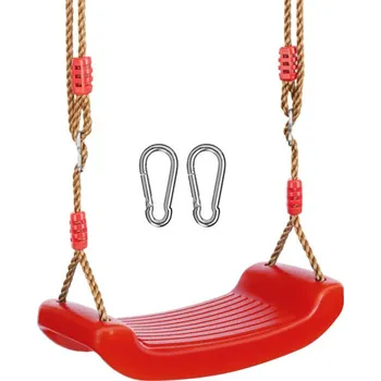 Dětská houpačka TecTake Závěsná houpačka Swifty, protiskluzová a výškově nastavitelná, červená