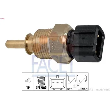 Čidlo automobilu Snímač, teplota chladiva FACET 7.3367
