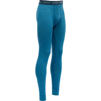 Pánská móda Pánské merino termo kalhoty DEVOLD Breeze Merino 150 Longs Man, Blue Melange - S