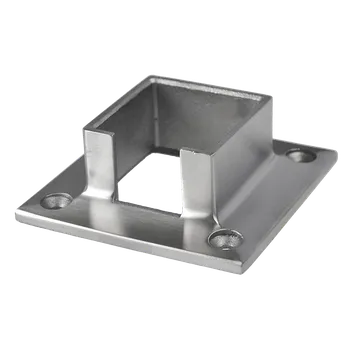 Zábradlí Kotvící příruba (80x80 mm) na madlo EB1-JHM40, lepený spoj, broušená nerez K320 / AISI304