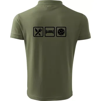 Pánská košile Eat sleep florbal v řadě - Polokošile pánská Pique Polo 203 - 5XL ( Khaki )