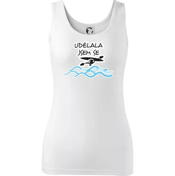 Dámské tričko Udělala jsem se - Dámské tílko - 2XL ( Bílá )