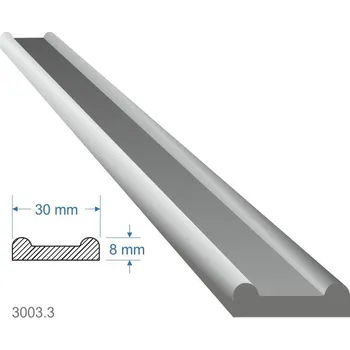 Zábradlí Pásovina plochá B, 30x8x6000mm, černá S235, cena za 1ks(1m) 6m