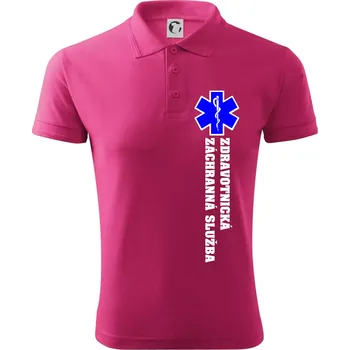 Pánská košile Hvězda života - zdravotnická záchranná služba - Polokošile pánská Pique Polo 203 - 3XL ( Purpurová )