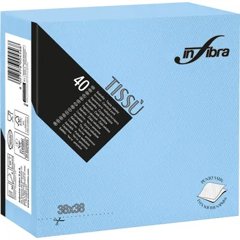 Papírový ubrousek INFIBRA Papírové ubrousky Linea New Soft-touch světle modrá 2vrstvy 38x38cm - 40ks