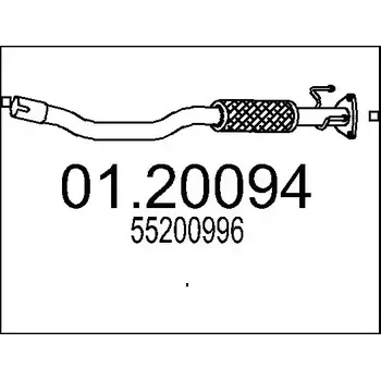 Výfuková trubka MTS Výfuková trubka MTS 01.20094