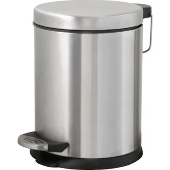 Odpadkový koš Koš na odpad pedálový kulatý 5l, nerez mat