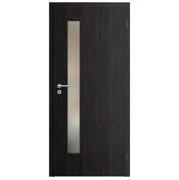 Interiérové dveře SAPELI ELEGANT KOMFORT M60 - CPL LAMINÁT - OTOČNÉ DVEŘE VČ. ZÁRUBNĚ - Ořech královský Průchozí šířka (cm): 80, Průchozí výška (cm): 197, Typ skla: Satináto bílé